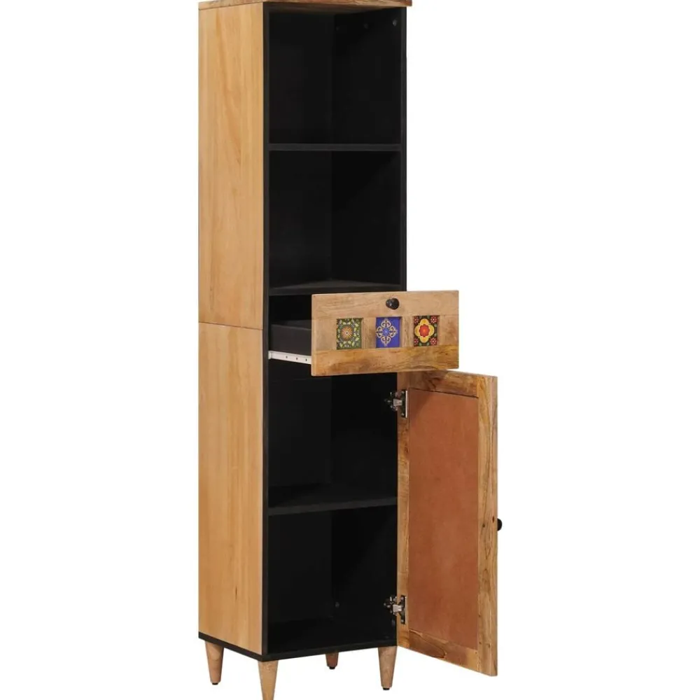 vidaXL Armoire de salle de bain avec tiroir 38 x 33 x 160 cm
