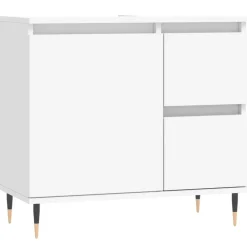 Armoires & Meubles De Rangement-vidaXL Armoire de salle de bain 65x33x60 cm bois d'ingénierie Blanc