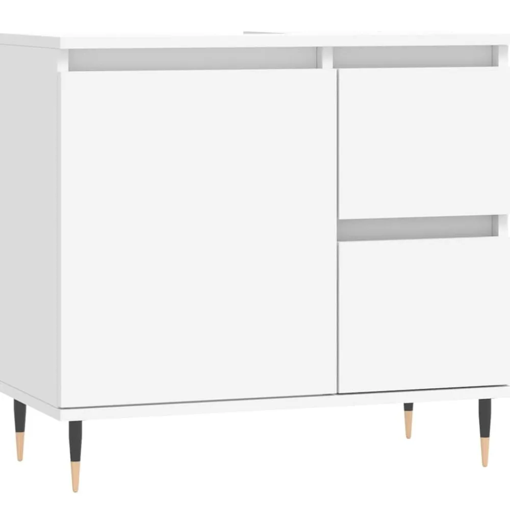 Armoires & Meubles De Rangement-vidaXL Armoire de salle de bain 65x33x60 cm bois d'ingénierie Blanc
