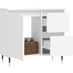 Armoires & Meubles De Rangement-vidaXL Armoire de salle de bain 65x33x60 cm bois d'ingénierie Blanc