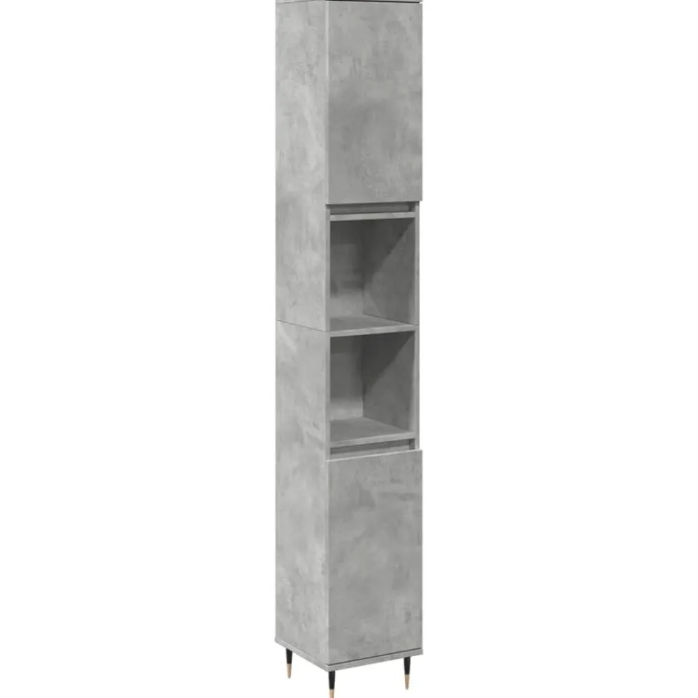 Ensembles De Meubles-vidaXL Armoire de salle de bain 30x30x190 cm Gris béton