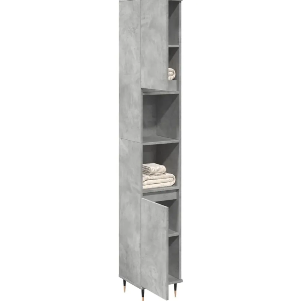 Ensembles De Meubles-vidaXL Armoire de salle de bain 30x30x190 cm Gris béton
