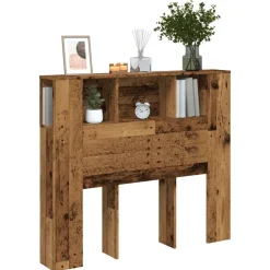 Lits & Accessoires-vidaXL Armoire de tête de lit 120x19x104,5 cm Vieux bois