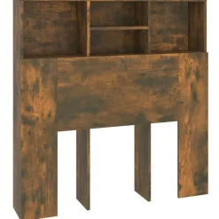 Lits & Accessoires-vidaXL Armoire de tête de lit Chêne fumé 100x19x103,5 cm Ch&ecirc;ne fumé