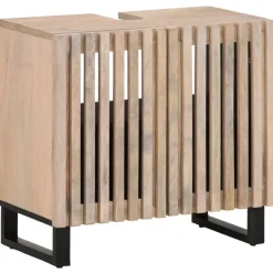 Ensembles De Meubles-vidaXL Armoire lavabo de bain 62x34x58 cm bois massif de manguier Marron clair