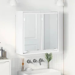Armoires & Meubles De Rangement-vidaXL Armoire Miroir de Salle de Bain 60 x 20 x 60 cm Blanc