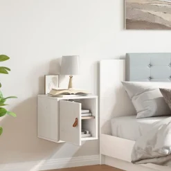 Étagères-vidaXL Armoire murale 31,5x30x30 cm Bois de pin massif Blanc