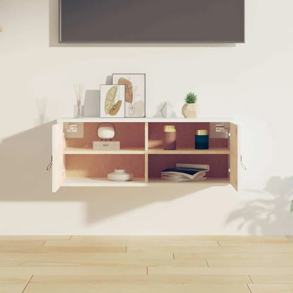 vidaXL Armoire murale 80x30x30 cm Bois de pin massif