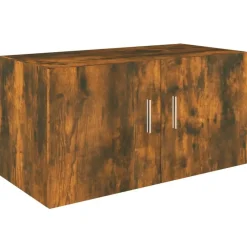 vidaXL Armoire murale Chêne fumé 80x39x40 cm Bois d'ingénierie