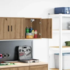 Stockage Industriel-vidaXL Armoire murale de garage chêne artisanal bois d'ingénierie artisian oak