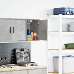 Stockage Industriel-vidaXL Armoire murale de garage bois d'ingénierie Gris béton