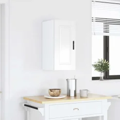 Armoires & Meubles De Rangement-vidaXL Armoire murale de cuisine Porto bois ingénierie Blanc brillant