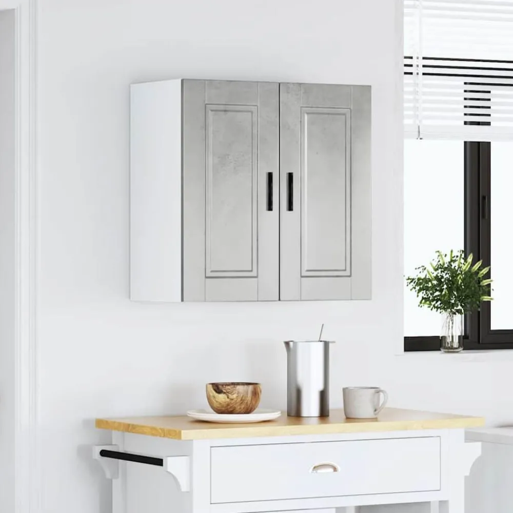 Armoires & Meubles De Rangement-vidaXL Armoire murale de cuisine Porto bois d'ingénierie Gris béton