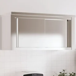 vidaXL Armoire murale de cuisine avec portes coulissantes inox