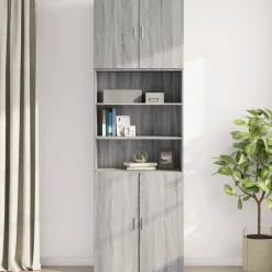 Armoires & Meubles De Rangement-vidaXL Armoire murale 80x42,5x64 cm bois d'ingénierie Sonoma gris