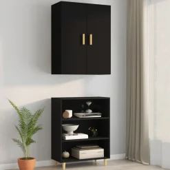 Armoires & Meubles De Rangement-vidaXL Armoire murale suspendue 69,5x34x90 cm Noir