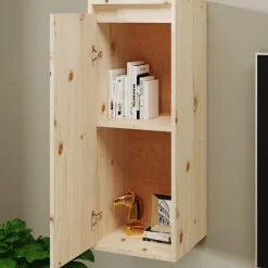 Étagères-vidaXL Armoire murale 30x30x80 cm Bois de pin massif Naturel
