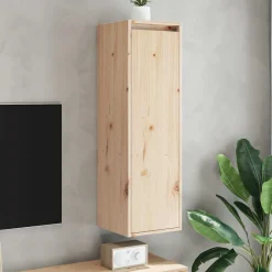 Étagères-vidaXL Armoire murale 30x30x100 cm Bois de pin massif Naturel