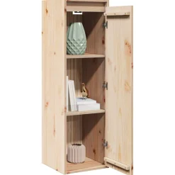 Étagères-vidaXL Armoire murale 30x30x100 cm Bois de pin massif Naturel