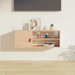 Étagères-vidaXL Armoire murale 80x30x30 cm Bois de pin massif Naturel
