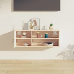 Étagères-vidaXL Armoire murale 80x30x30 cm Bois de pin massif Naturel