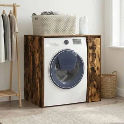 Armoires & Meubles De Rangement-vidaXL Armoire pour machine à laver Chêne fumé 87 x 60 x 89 cm Ch&ecirc;ne fumé
