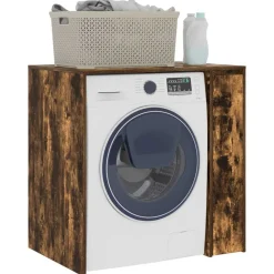 Armoires & Meubles De Rangement-vidaXL Armoire pour machine à laver Chêne fumé 87 x 60 x 89 cm Ch&ecirc;ne fumé