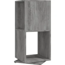 Étagères-vidaXL Armoire rotative 34,5x34,5x75,5 cm bois d'ingénierie Gris béton