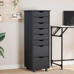 vidaXL Armoire roulante avec tiroirs MOSS bois de pin solide