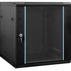 Appareils Électroniques-vidaXL Armoire réseau avec stockage 60 x 45 x 65 cm Acier Noir