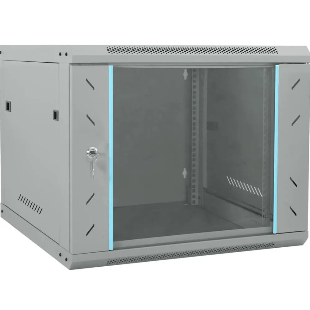 Appareils Électroniques-vidaXL Armoire réseau avec stockage 60 x 60 x 50 cm Acier Gris