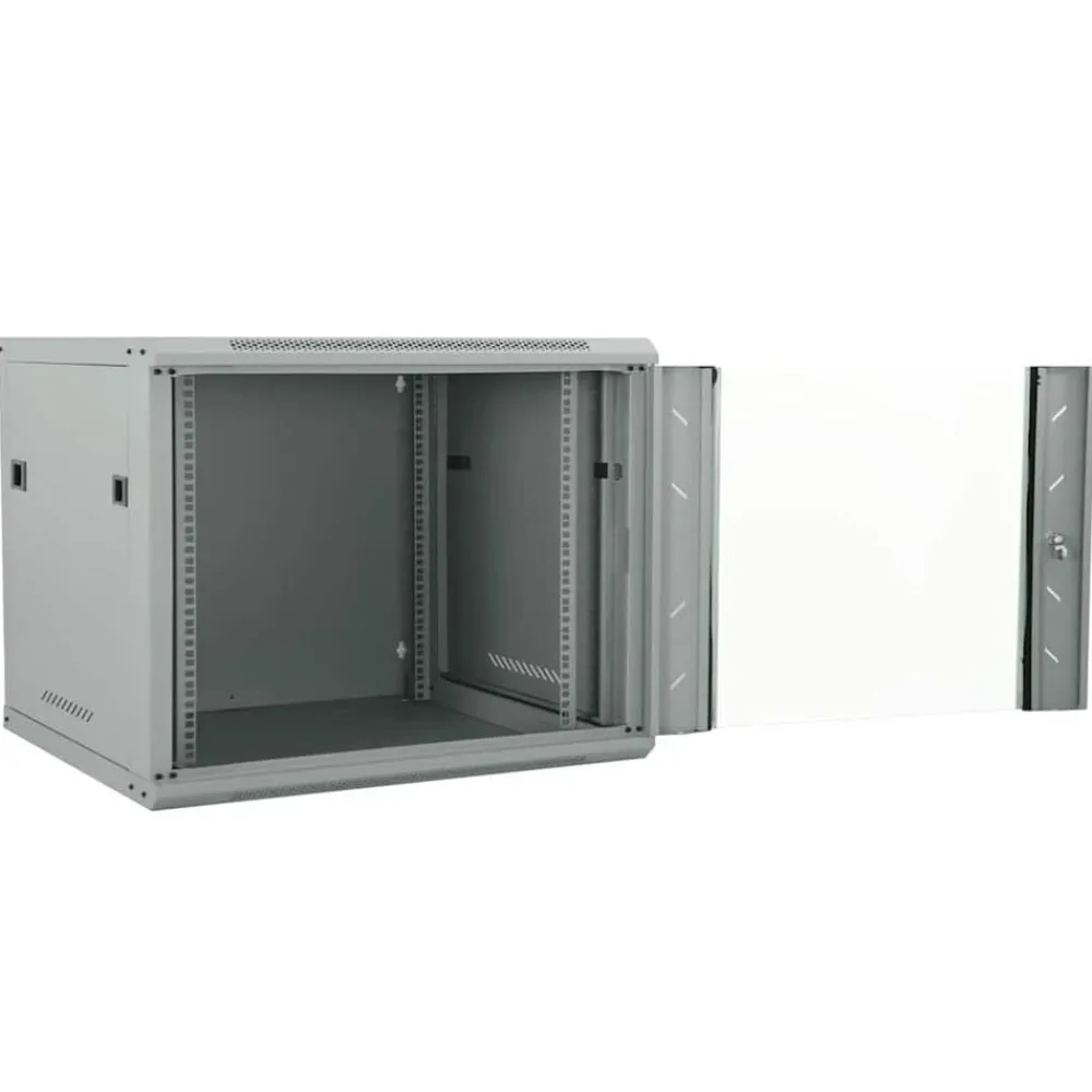 Appareils Électroniques-vidaXL Armoire réseau avec stockage 60 x 60 x 50 cm Acier Gris