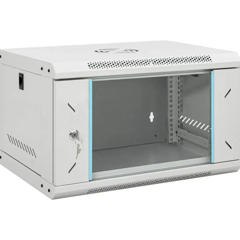 vidaXL Armoire réseau murale 6U 19" IP20 53 x 40 x 30 cm