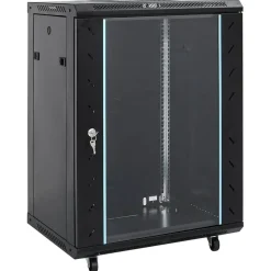 Appareils Électroniques-vidaXL Armoire réseau 15U avec pieds pivotants 19" IP20 60 x 45 x 86 cm Noir