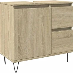vidaXL Armoire salle de bain chêne sonoma 65x33x60 cm