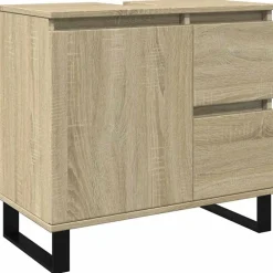 Ensembles De Meubles-vidaXL Armoire salle de bain chêne sonoma 65x33x60 cm Ch&ecirc;ne sonoma