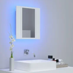 vidaXL Armoire salle de bain à miroir LED 40x12x45 cm Acrylique