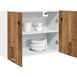 vidaXL Armoire suspendue "Lyon" Bois ancien 80 x 31 x 60 cm Bois d'ingénierie