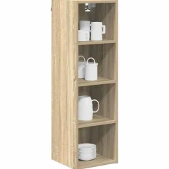 Armoires & Meubles De Rangement-vidaXL Armoire suspendue avec stockage Chêne Sonoma 30 x 29,5 x 100 cm Ch&ecirc;ne Sonoma