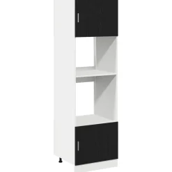 vidaXL Armoire suspendue Chêne noir 60 x 57 x 207 cm Bois d'ingénierie
