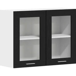 Armoires & Meubles De Rangement-vidaXL Armoire suspendue avec étagère Lyon Chêne noir 80 x 31 x 60 cm Ch&ecirc;ne noir