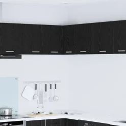 vidaXL Armoire suspendue Chêne noir et Blanc 57 x 57 x 40 cm