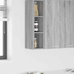Armoires & Meubles De Rangement-vidaXL Armoire suspendue avec stockage Gris Sonoma 20 x 29,5 x 80 cm Sonoma gris