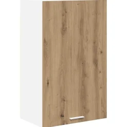 Armoires & Meubles De Rangement-vidaXL Armoire suspendue Chêne Artisan et Blanc 50 x 31 x 80 cm Ch&ecirc;ne artisanal
