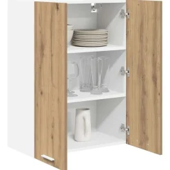 Armoires & Meubles De Rangement-vidaXL Armoire suspendue avec stockage Chêne artisanal 60 x 31 x 80 cm Ch&ecirc;ne artisanal