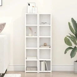 Armoires & Meubles De Rangement-vidaXL Armoires à CD 2 pcs 21x16x93,5 cm Aggloméré Blanc