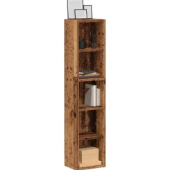 Armoires & Meubles De Rangement-vidaXL Armoires à CD 2 pcs 21x16x93,5 cm bois d'ingénierie Vieux bois