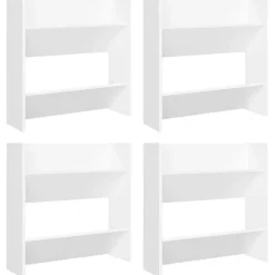 vidaXL Armoires à chaussures murales 4 pcs bois d'ingénierie