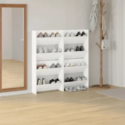 vidaXL Armoires à chaussures murales 4 pcs bois d'ingénierie