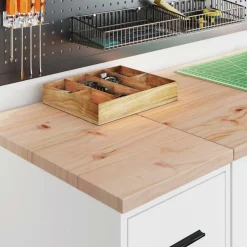 Stockage Industriel-vidaXL Armoires de garage 2 pcs bois d'ingénierie Blanc